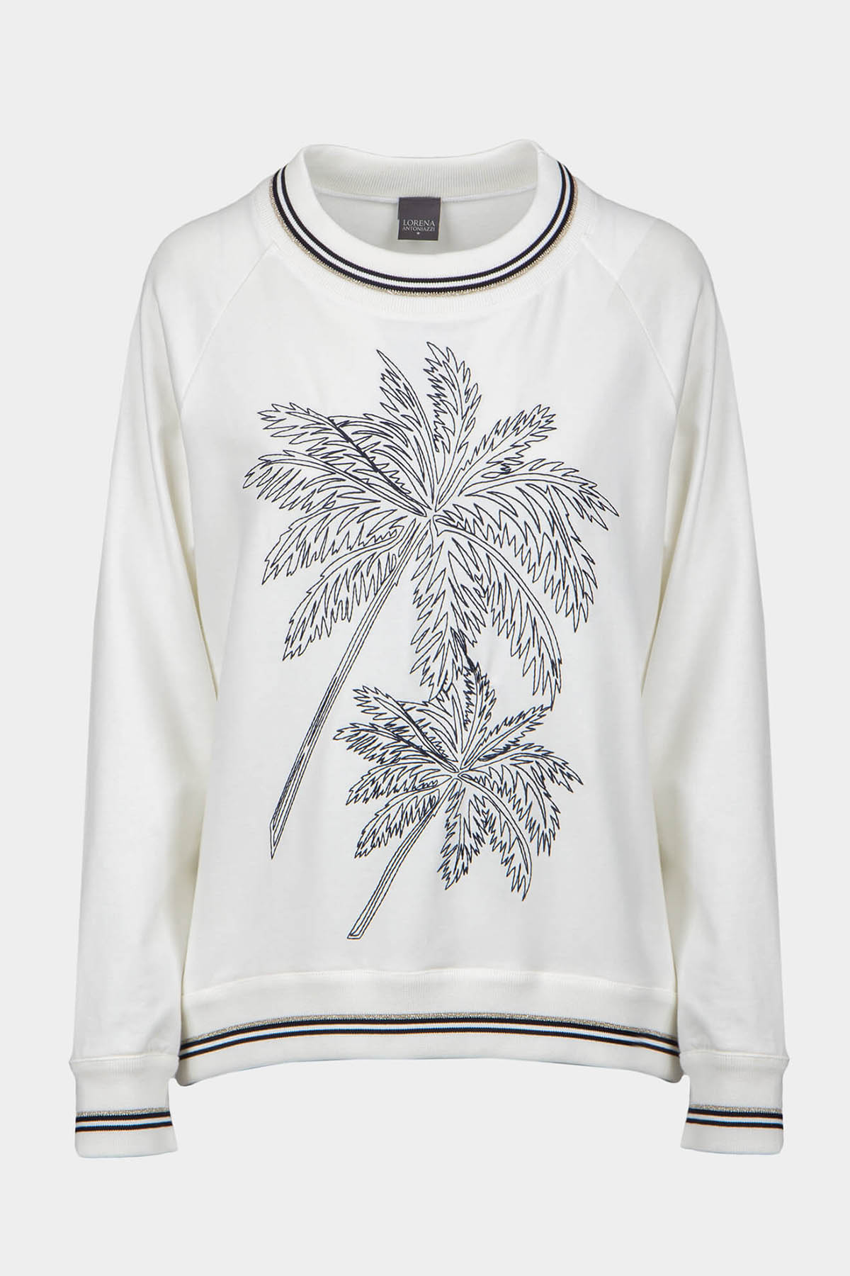 CREW NECK SWEATSHIRT WITH EMBROIDERY